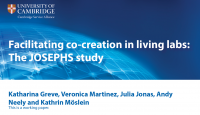 Zum Artikel "New publication: Facilitating co-creation in living labs: The JOSEPHS study"